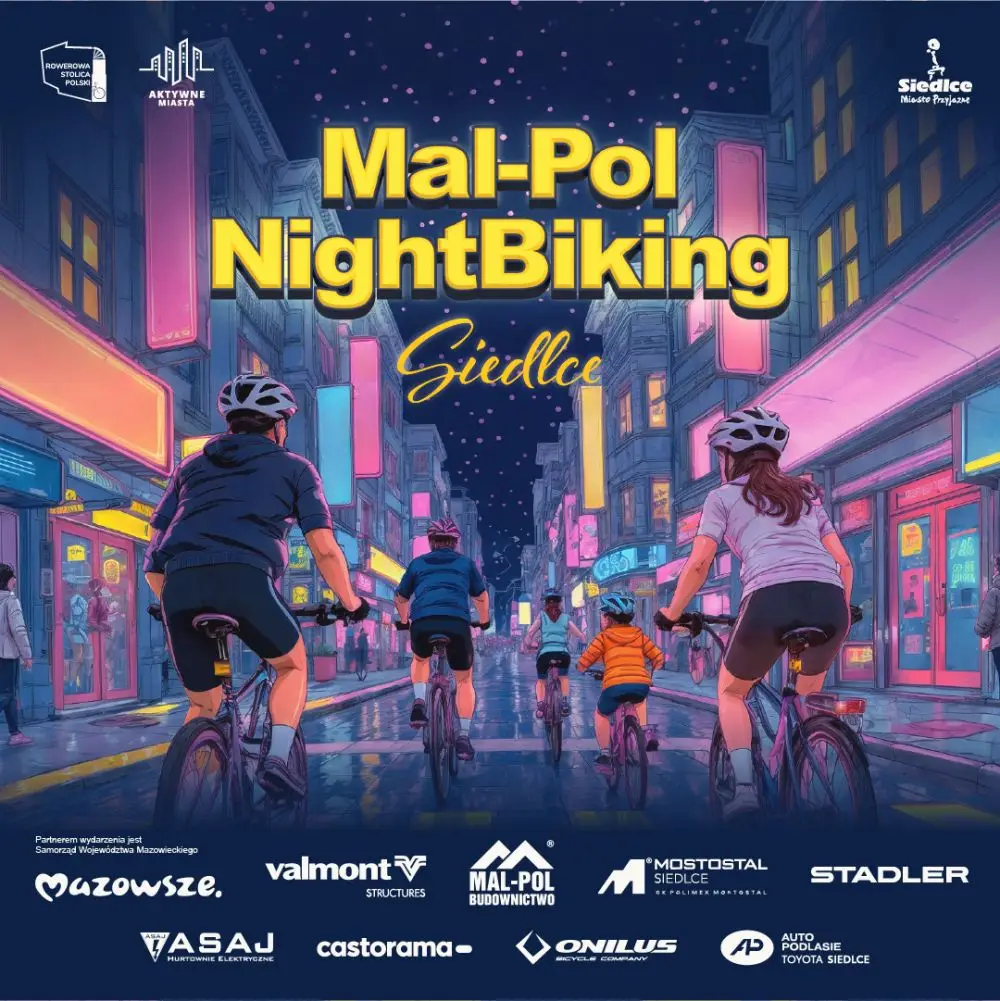 Nocny Rajd Rowerowy w Siedlcach - Mal-Pol NightBiking